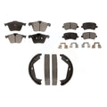 Transit Auto - Front Rear Ceramic Brake Pads And Parking Shoes Kit For 2007-2009 Volvo S80 AWD KTN-100771