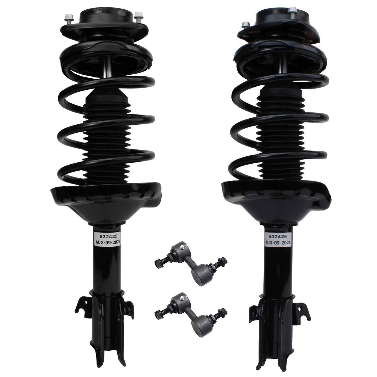 Detroit Axle - 4PC Front Strut & Coil Spring Assemblies w/Sway Bar Links for 2006 2007 2008 Subaru Forester Models w/o Self-Leveling Suspension