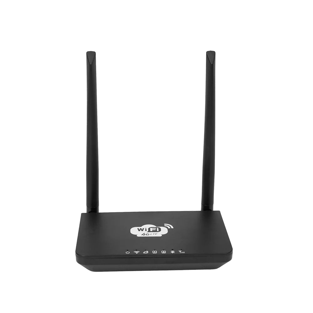 Moobody 4G LTE WiFi Router 300Mbps High-speed Wireless Router with SIM Card Slot 2 External Antennas Black(American Version)