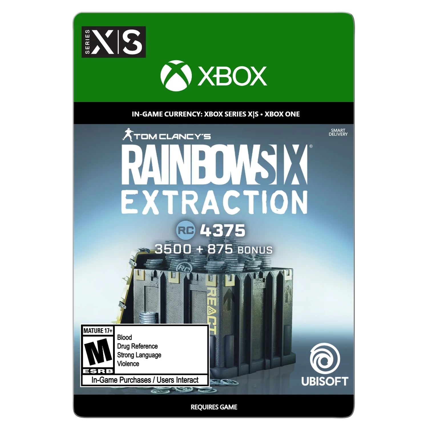 Tom Clancy's Rainbow Six Extraction 4,375 REACT Credits - Xbox One, Xbox Series X,S [Digital]