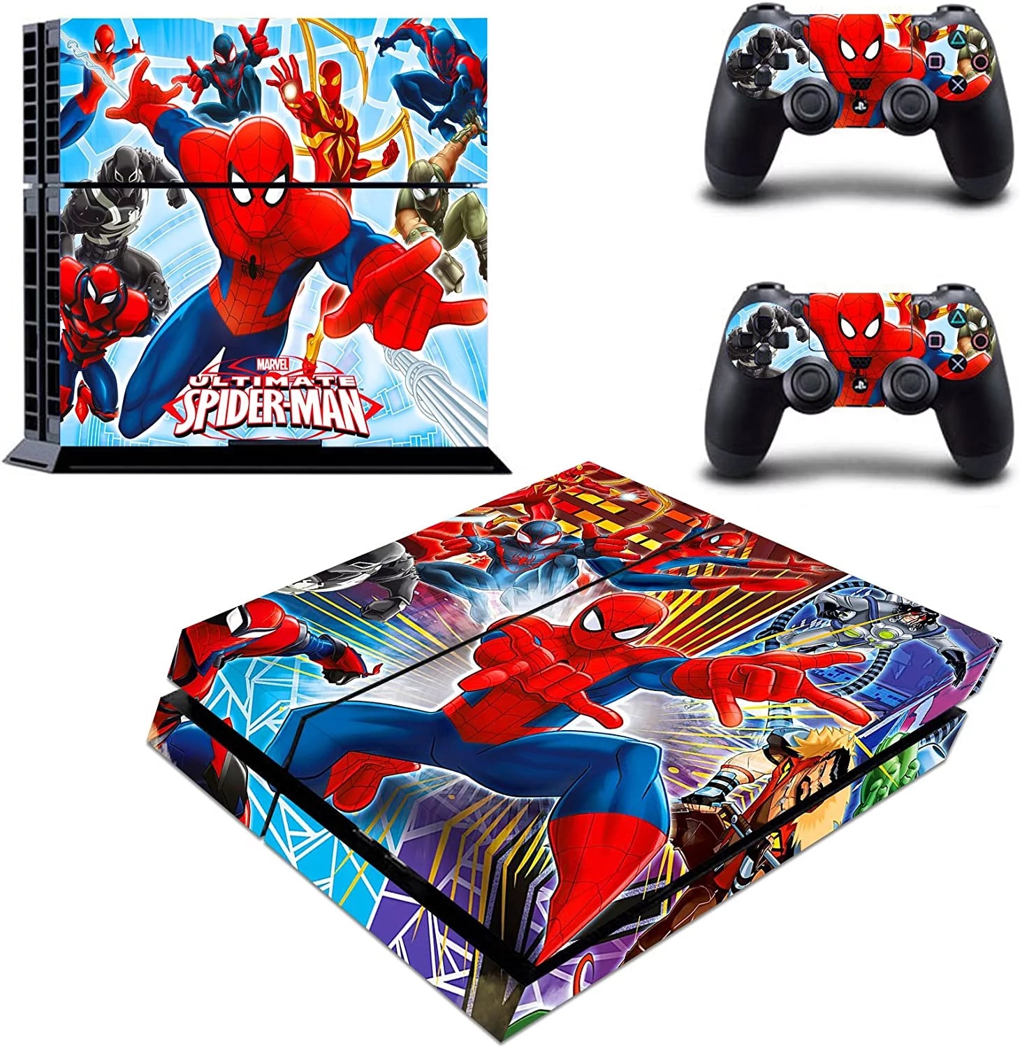 Vinyl Decal Skin Stickers Cover Set for Regular PS4 Console Playstation 4 Controllers