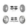 Transit Auto - Front Rear Coated Disc Brake Rotors And Semi-Metallic Pads Kit For Volkswagen Tiguan Audi Q3 Limited Quattro KGF-100915