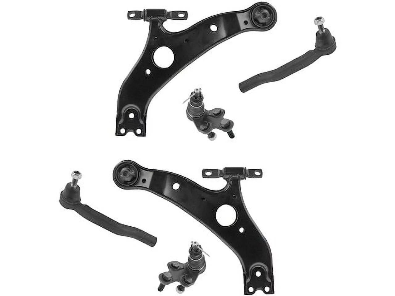 Front Control Arm Ball Joint Tie Rod End Kit 6 Piece - Compatible with 2004 - 2010 Toyota Sienna 2005 2006 2007 2008 2009