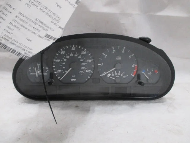 Pre-Owned 2001 2002 2003 BMW 325i Speedometer Speedo Cluster 107K OEM (Good)