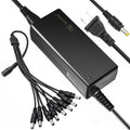 Gonine 12V Monitor Power Supply,12V 5A AC Adapter,for 12V for Lorex, Samsung, Q-See, Night Owl, Swann, Annke and Cameras. with 8-Way CCTV Camera Power Splitter Cable