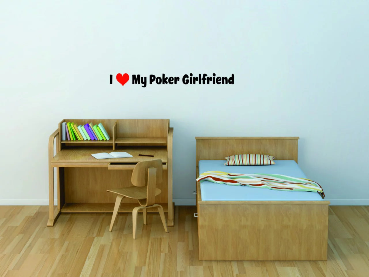 Custom Designs I Love My Poker Girlfriend Boys Card Game 4 X 24 Inches