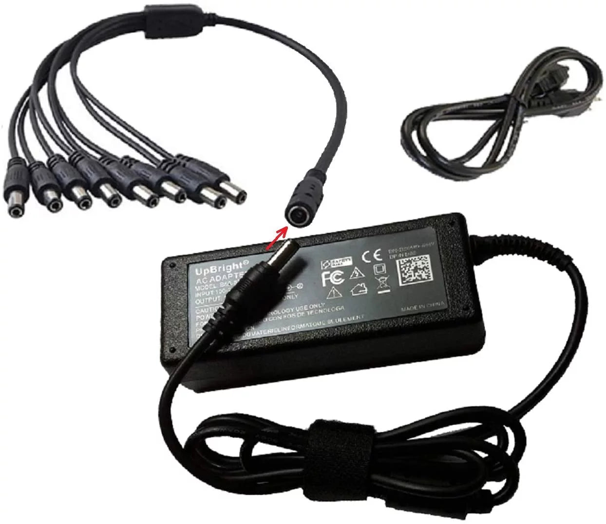 UPBRIGHT NEW Global AC/DC Adapter For Q-See QSee QC448-5 8 CH DVR with 500GB Hard Drive Installed Power Supply Cord Cable PS Charger Mains PSU