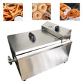 EQCOTWEA Funnel Cake Deep Fryer Donut Frying Machine Stainless Steel W/2 Ring Molds
