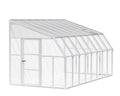 Palram - Canopia Sun Room 8' x 16' Polycarbonate Walk-In Greenhouse - White - with Roof Vent
