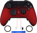 Shadow Scarlet Red Soft Touch Grip Faceplate Cover, Front Housing Shell Case Replacement Kit for Xbox One
