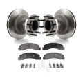 Transit Auto - Front Disc Brake Rotors Hub Assembly And Ceramic Pads Kit For Ford F-350 Super Duty With Dual Rear Wheels K8T-100734
