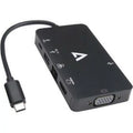 Video Adapter - USB-c Male To 2x USB 3.0 Female - RJ45 Female - Hdmi Female - VGA Female - USB-c Female, Black