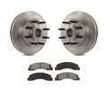 Transit Auto - Front Disc Brake Rotors Hub Assembly And Semi-Metallic Pads Kit For 2005 Ford Excursion RWD K8S-100725
