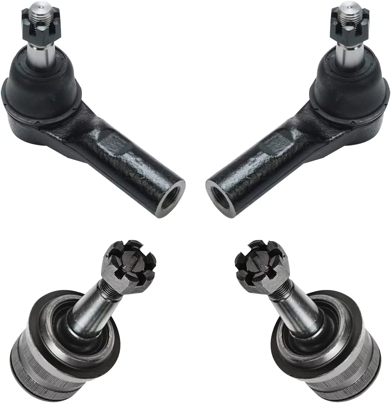 Detroit Axle - Front Outer Tie Rods and Lower Ball Joints Replacement for 2004 2005 2006 Dodge Durango with 16mm Tie Rod Threads