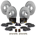 Max Advanced Brakes - Brake Kit for 2017 2018 2019 2020 Honda Civic Si Front and Rear Replacement Geomet Coated Disc Brake Rotors and Ceramic Brake Pads