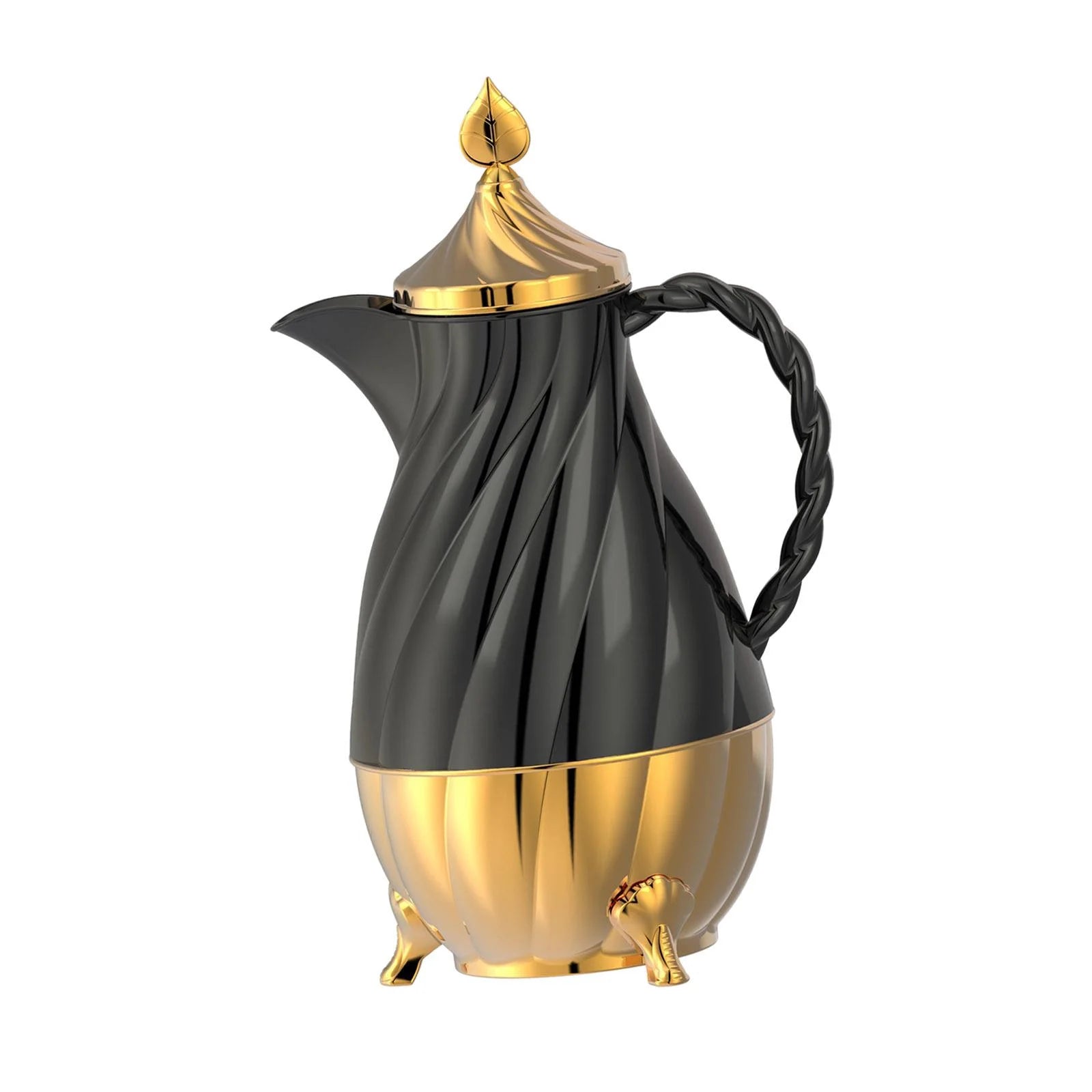 LOVIVER Insulated Coffee Carafe Tea Pot Insulation Teapot Hot Cold Water Bottle 34oz Coffee Dispenser for BBQ Camping Kitchen Black