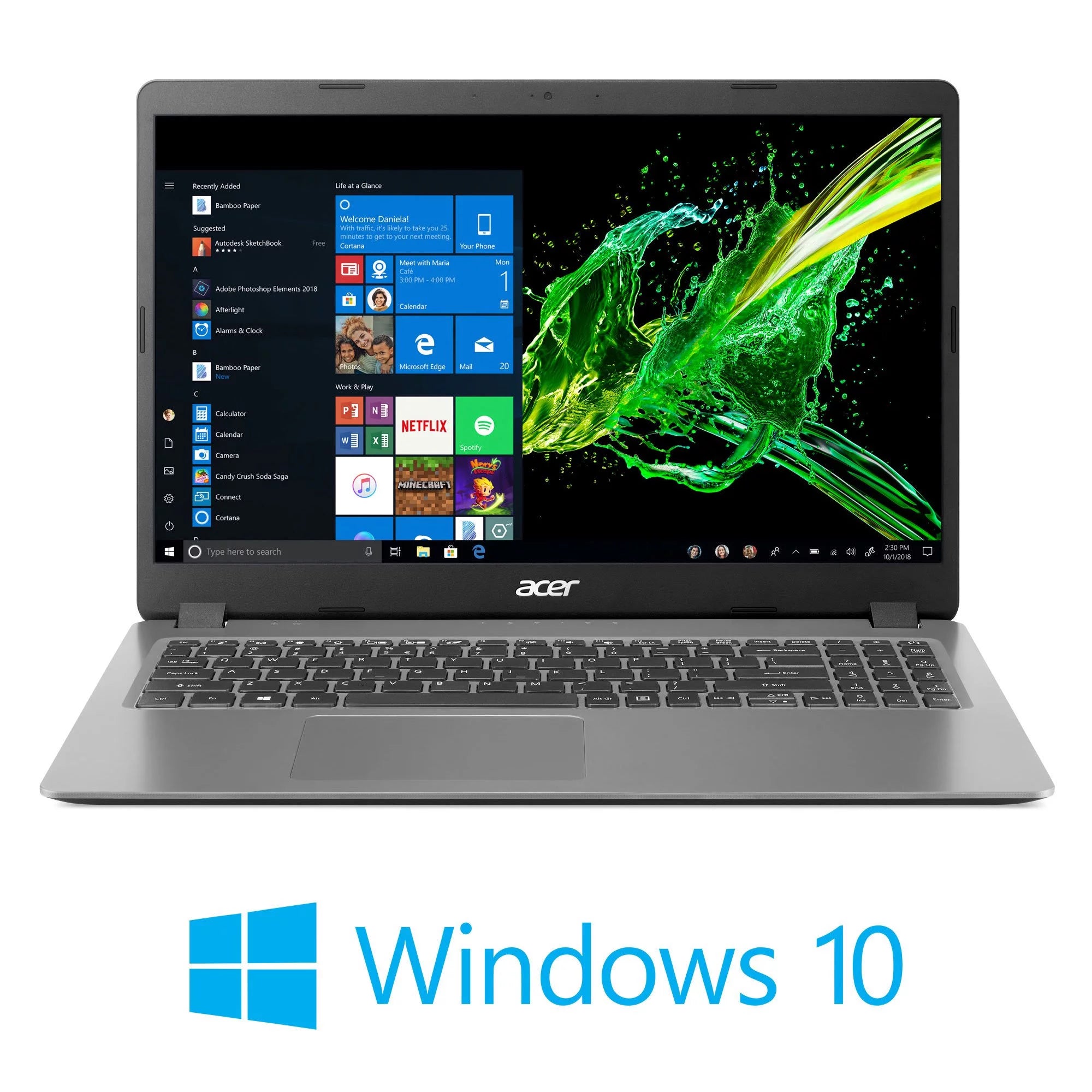 Acer Aspire 3 A315-56-594W, 15.6 Full HD, 10th Gen Intel Core i5-1035G1, 8GB DDR4, 256GB NVMe SSD, Windows 10 Home