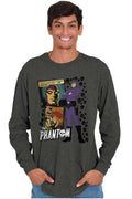 the Phantom Retro Comic Book Panel Long Sleeve TShirt Men Women Brisco Brands L
