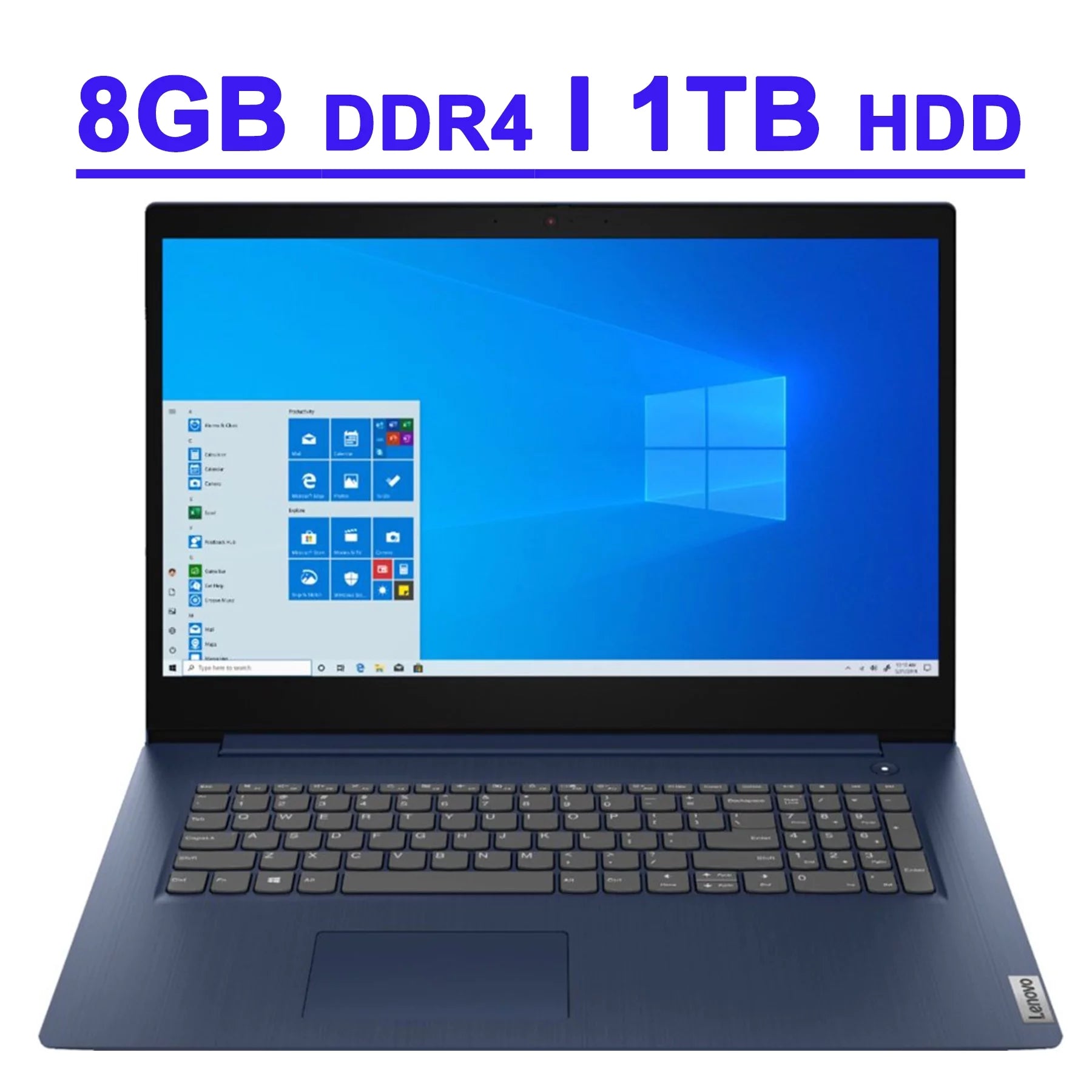 Lenovo IdeaPad 3 Premium Business Laptop 17.3 HD+ Display 10th Gen Intel Quad-Core i5-1035G1 8GB DDR4 1TB HDD Intel UHD Graphics Fingerprint Reader HDMI Dolby Win10
