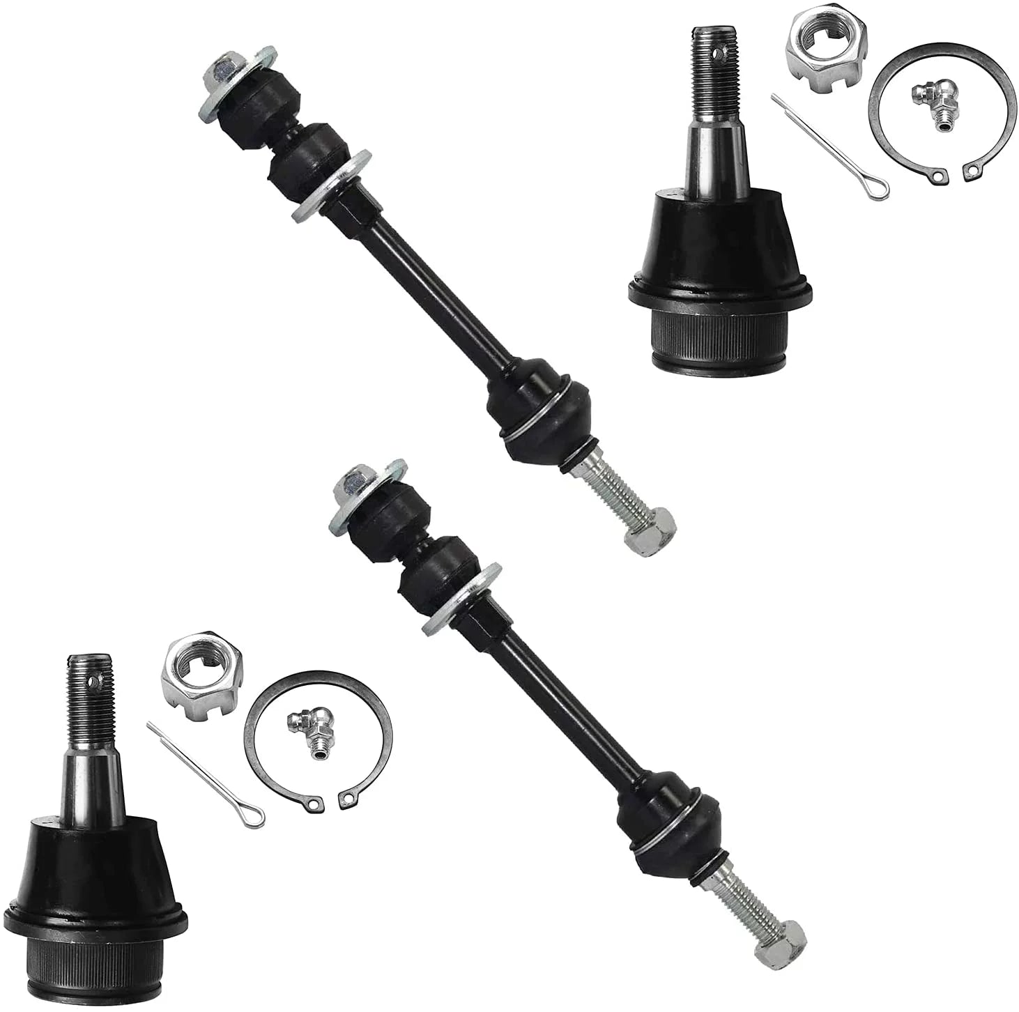 Detroit Axle - 2WD Front Sway Bar Lower Ball Joints Replacement for 2002-2012 Dodge Ram 1500