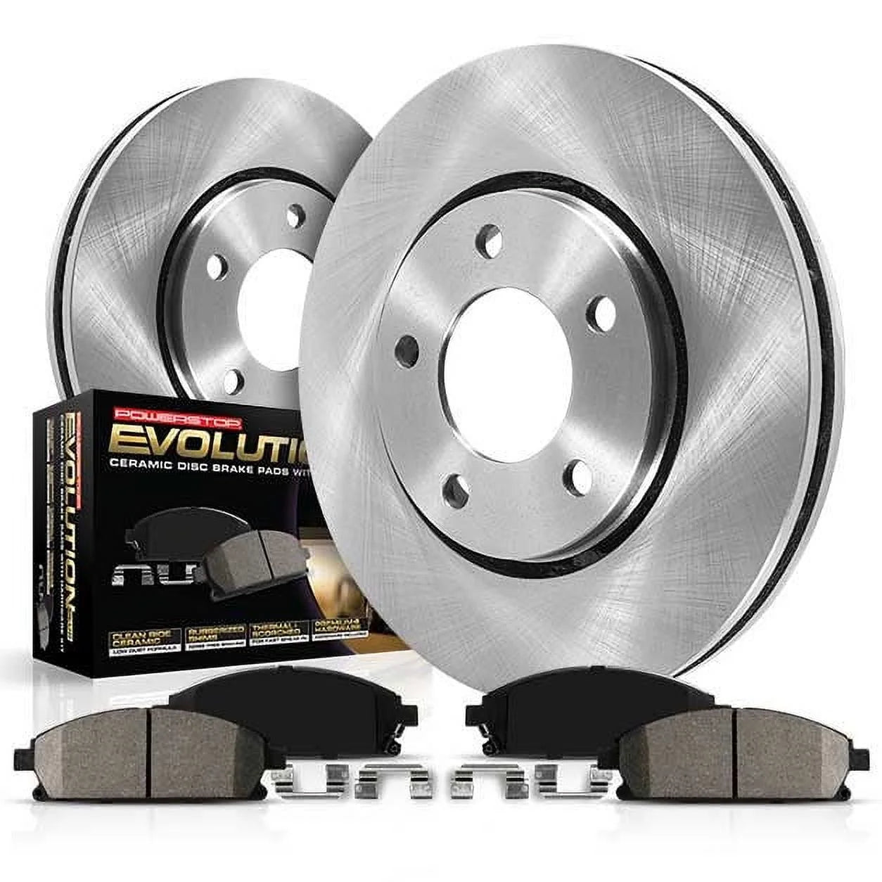 Power Stop Front Stock Replacement Brake Pad and Rotor Kit KOE2369 Fits 2001 Subaru Legacy