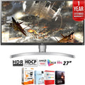 LG 27UK650W 27-inch 4K HDR IPS Monitor 3840 x 2160 16:9 18 Standard Editing Software Bundle and 1 Year Extended Warranty