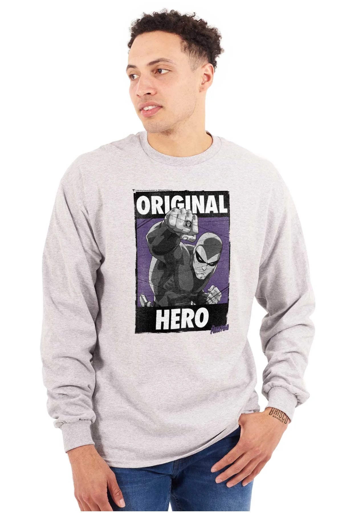the Phantom Original Hero Superhero Long Sleeve TShirt Men Women Brisco Brands L