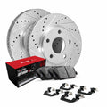 R1 Concepts Rear Brakes and Rotors Kit |Rear Brake Pads| Brake Rotors and Pads| Optimum OEp Brake Pads and Rotors |Hardware Kit WGUH1-76084