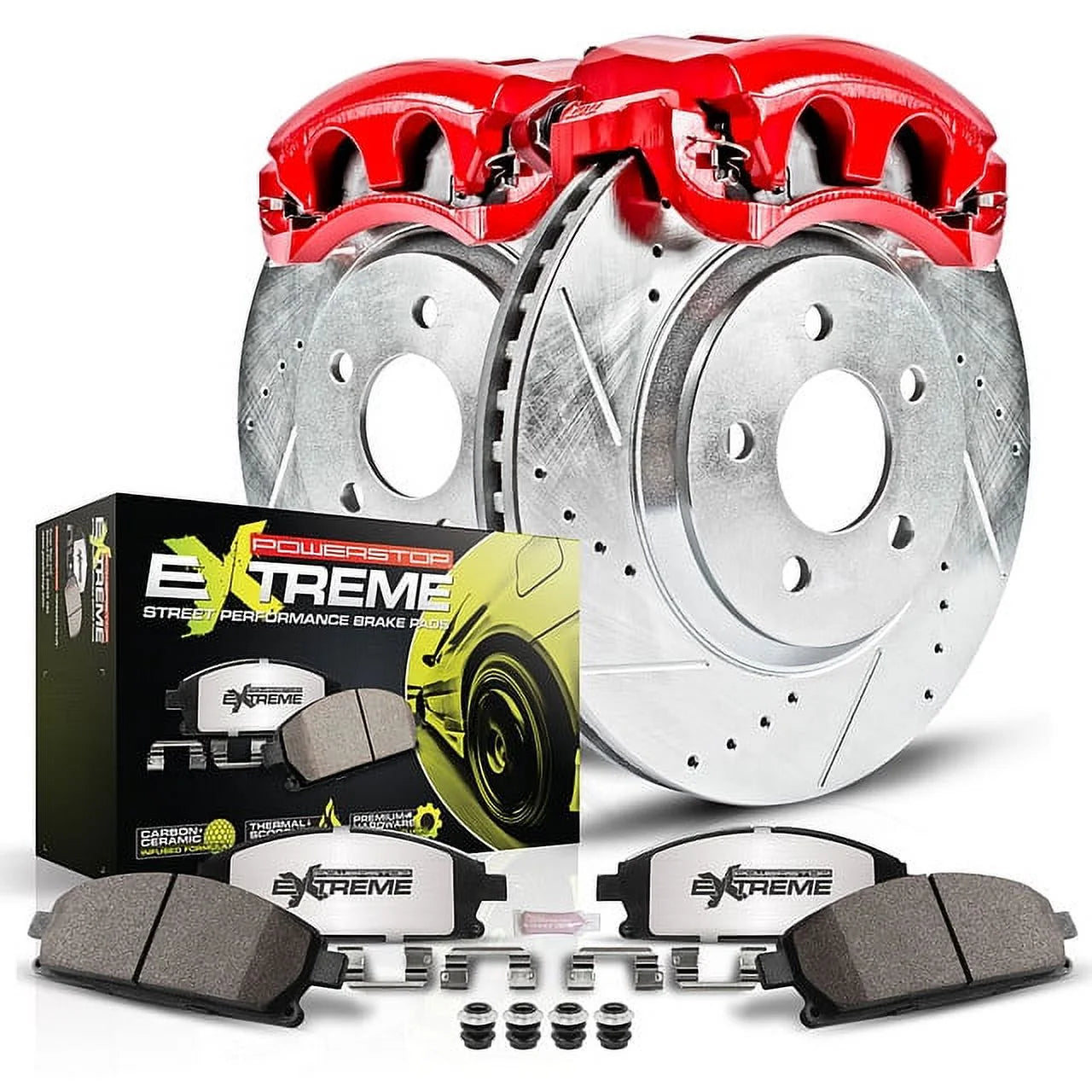 Power Stop Rear Z26 Street Warrior Brake Pad Rotor and Caliper Kit KC4631-26