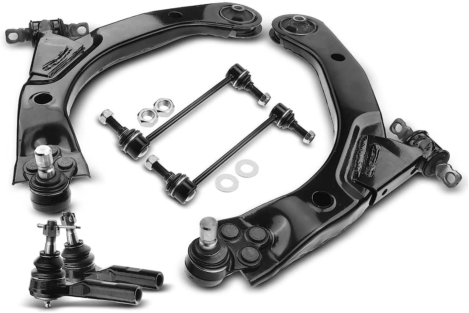 A-Premium 6Pcs Front Lower Control Arms Sway Bar Links Stabilizer links Outer Tie Rod Ends Compatible with Chevrolet HHR 08-10 Cobalt 05-08 Pontiac Pursuit 05-06