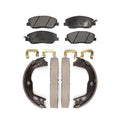 Transit Auto - Front Rear Ceramic Brake Pads And Parking Shoes Kit For 2009-2012 Hyundai Genesis 3.8L KTN-100485
