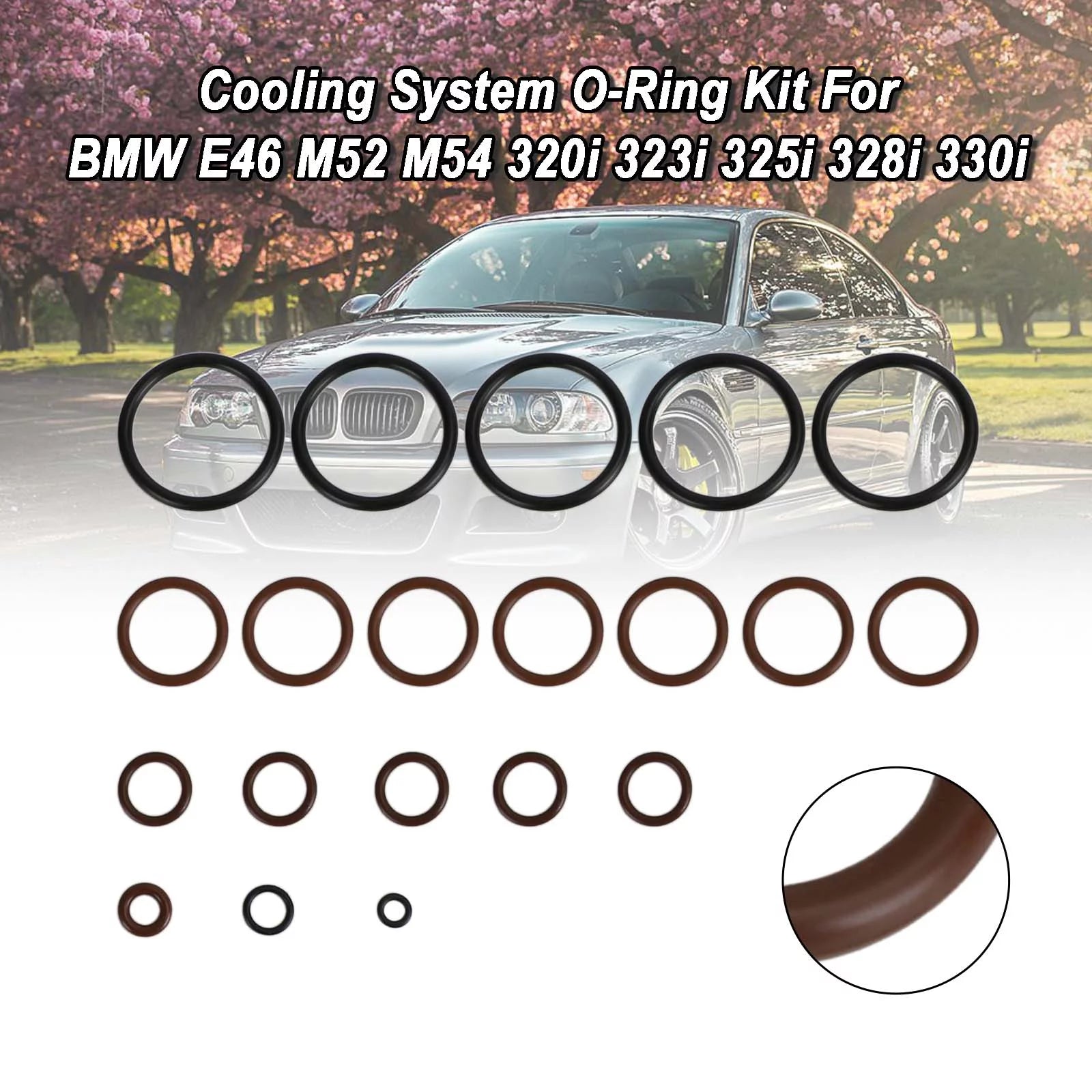 Cooling System O-Ring Kit for BMW E46 M52 M54 320i 323i 325i 328i 17111711987