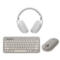 Logitech Zone Vibe 100 Noise Canceling Over-Ear Headphones with Keyboard Bundle