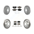 Transit Auto - Front Rear Coated Disc Brake Rotors And Ceramic Pads Kit For Volkswagen Tiguan Audi Q3 Limited Quattro KGC-101225