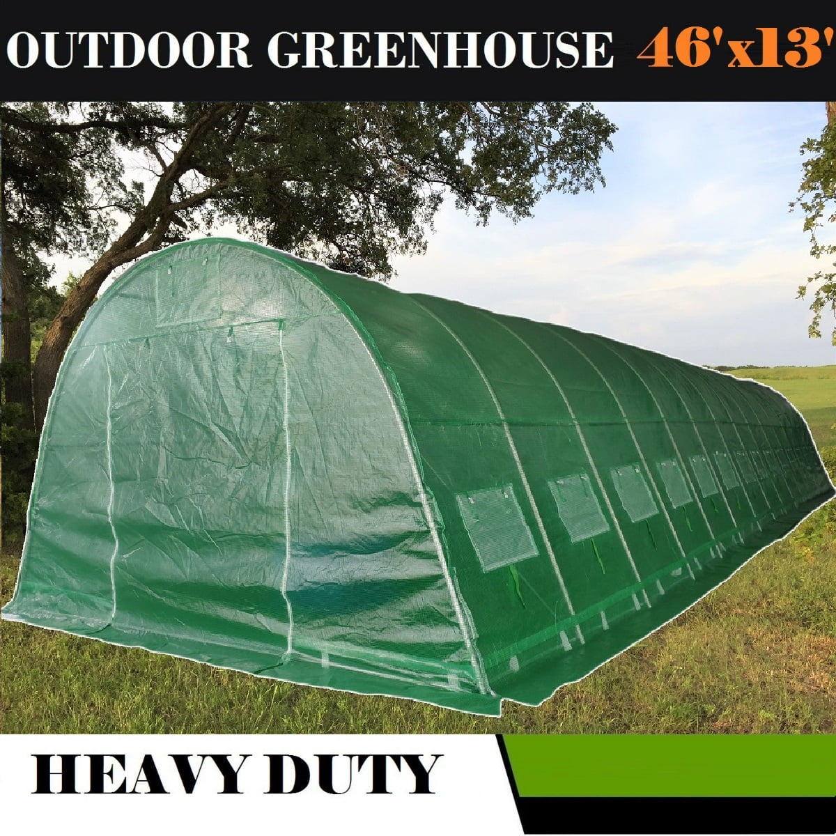 46'x13' Greenhouse with Round Arch - Large Walk-in Nursery By DELTA Canopies