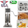 Stainless Steel Commercial Restaurant Manual Spanish Churro Maker Machine 5L + Nozzles