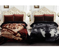 NC Thick Fleece Blanket King Size,10lbs 2 Ply Faux Mink Bed Blanket for Winter, Wolf, 85x93