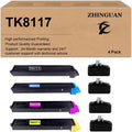 ZHINGUAN Compatibel TK-8117 TK8117 TK-8117K TK-8117C TK-8117M TK-8117Y Toner Cartridge Works for Kyocera ECOSYS M8124cidn M8130cidn Printers (4-Pack)