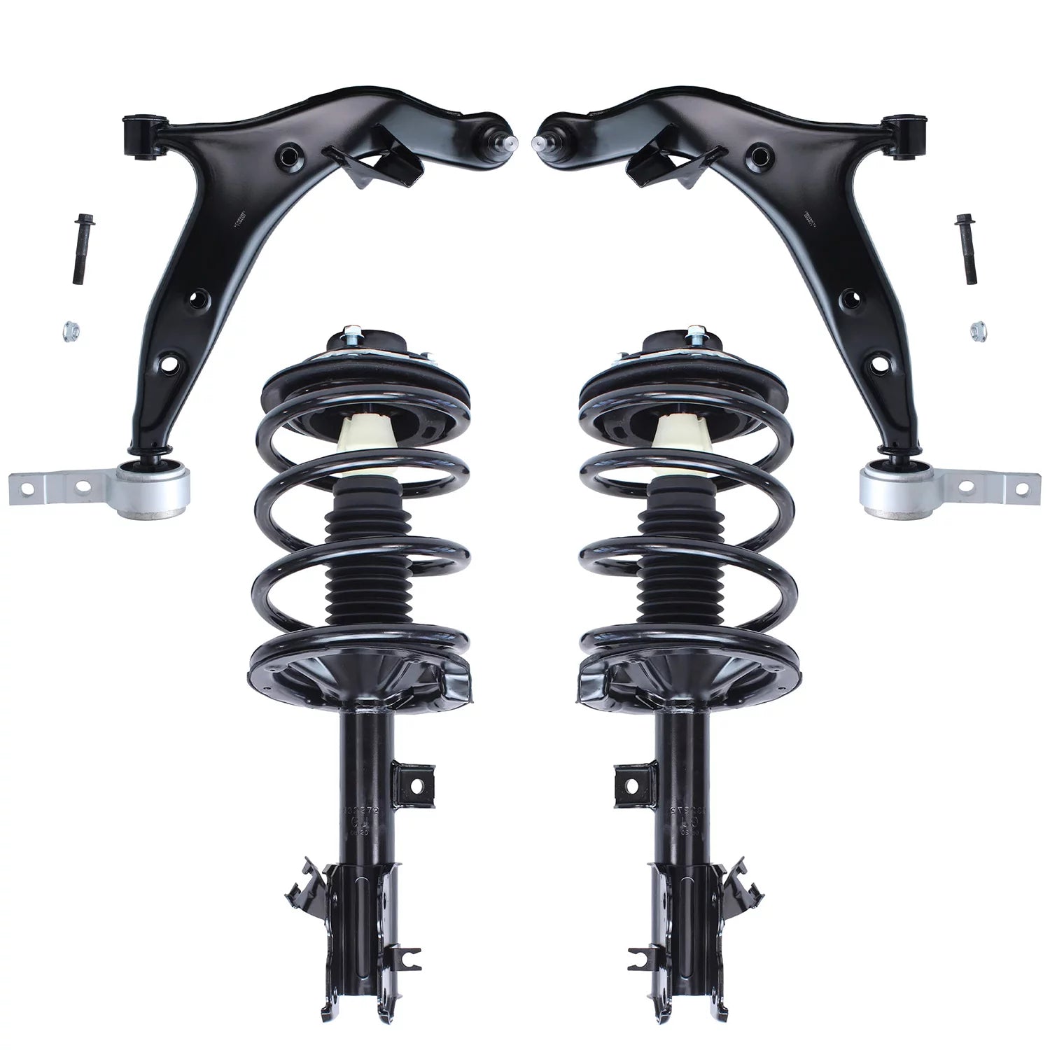 Detroit Axle Replacement for 2004-2009 Nissan Quest Front Lower Control Arms + Strut Assembly - 4pc Set