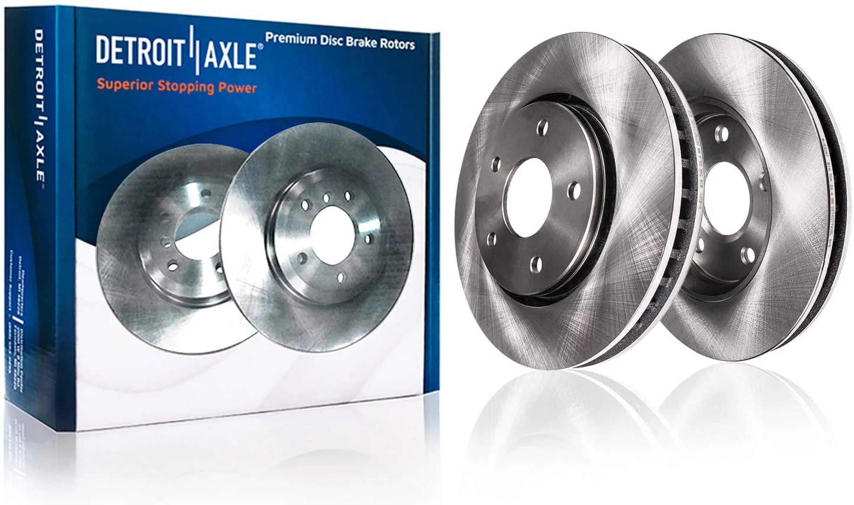 Detroit Axle - 12.44 (316mm) Front Premium Brake Rotors Replacement for Volvo S60 Xc90 Fits select: 2007-2008,2010-2014 VOLVO XC90 3.2