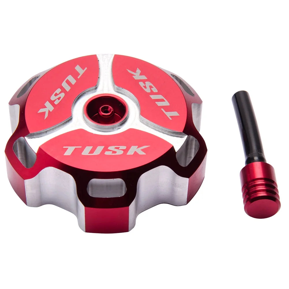 Tusk Billet Aluminum Gas Cap Red Machined For Yamaha KODIAK 450 4x4 Auto 2003-2006
