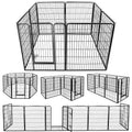 ZENSTYLE 39 Height Foldable Metal Exercise Pen & Pet Playpen Puppy Cat Exercise Fence Barrier Playpen Kennel - 8 Panels