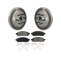 Transit Auto - Front Coated Disc Brake Rotors Hub Assembly And Semi-Metallic Pads Kit For Ford F-150 Lincoln Mark LT With 6 Lug Wheels RWD KGS-100527