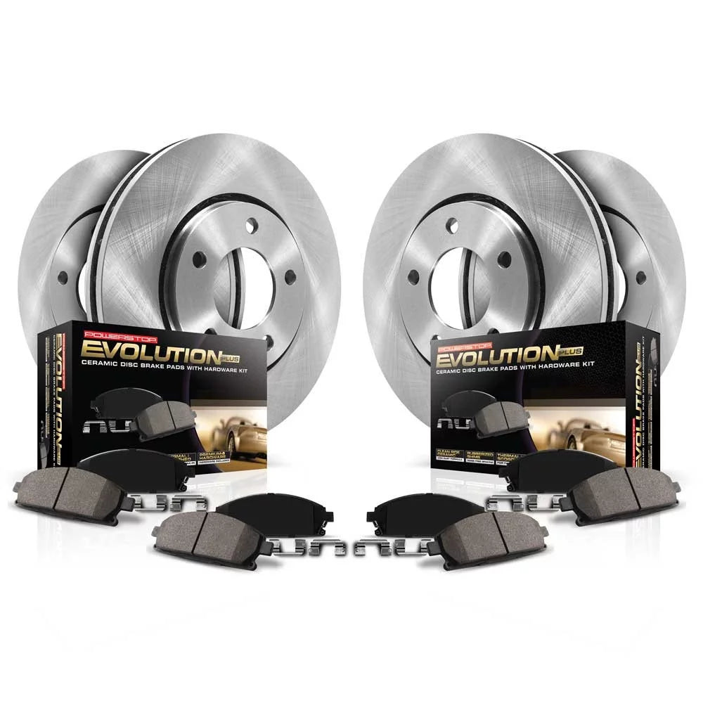 Power Stop Front and Rear Stock Replacement Brake Pad and Rotor Kit KOE5719 Fits 2006 BMW X5