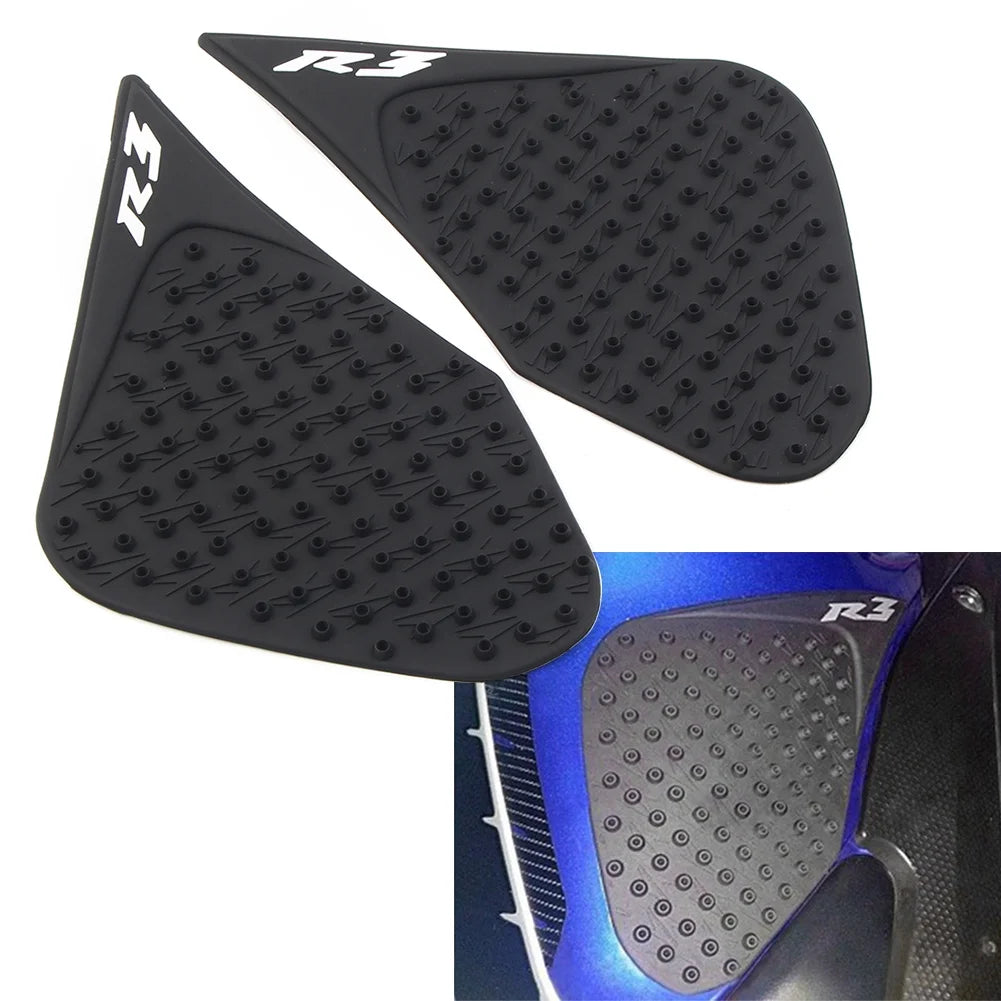 NS Gas Tank Pad Traction Side Pad Fuel Grip Decal for Yamaha YZF-R3 2014+ KA Pair