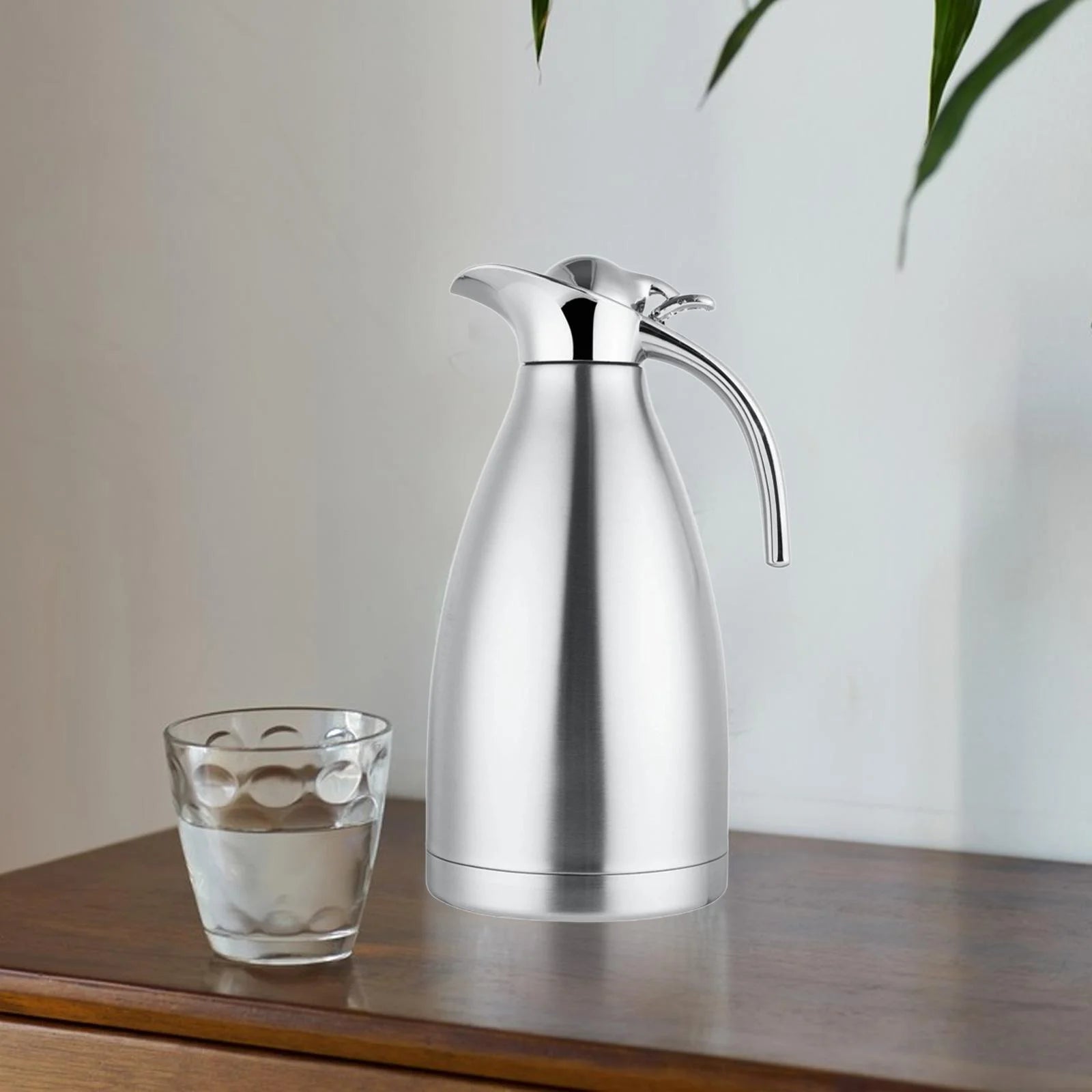 LOVIVER Stainless Steel Thermal Coffee Carafe Sealed Lid Beverage Jar Teapot Jug Vacuum Insulated Pitcher for Milk Juice Home .5L