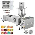 SKYSHALO 110V Commercial Automatic Donut Making Machine, Single Row Automatic Donut Making Machine, 7L Hopper Making Machine with 3 Size Molds, 1 Piece, Silver