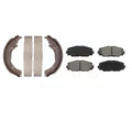 Transit Auto - Front Rear Semi-Metallic Brake Pads And Drum Shoes Kit For Toyota Corolla Scion xD KSN-100029