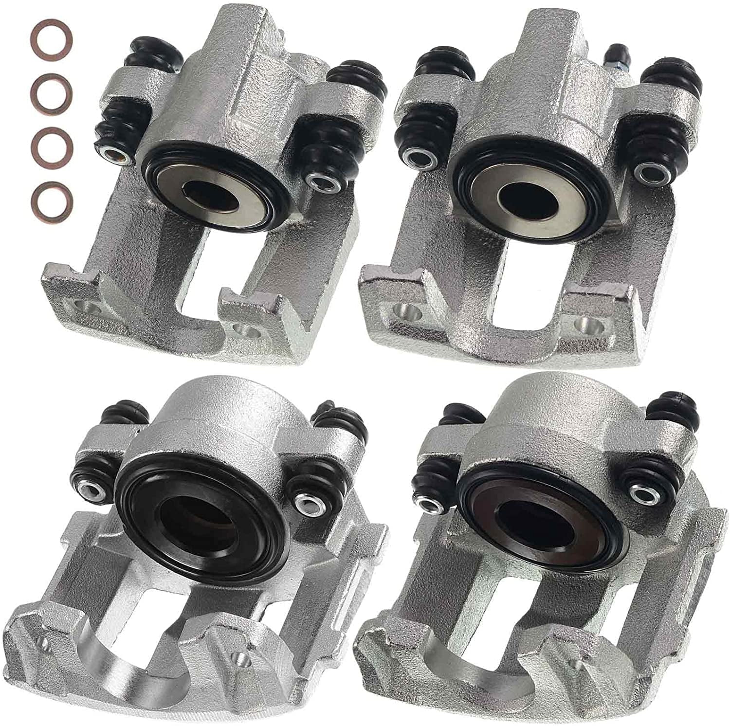 A-Premium Brake Caliper Assembly Compatible with Jeep Grand Cherokee ZJ 1994-1998 Front and Rear 4-PC Set