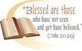 Wall Design Pieces Blessed Are Those Inspirational John 2029 Kjv Bible Quote Home 12 X 24 Inches